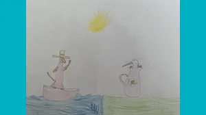 Амина, 8 - Лиса и журавль