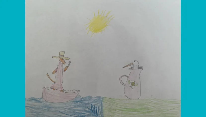 Амина, 8 - Лиса и журавль