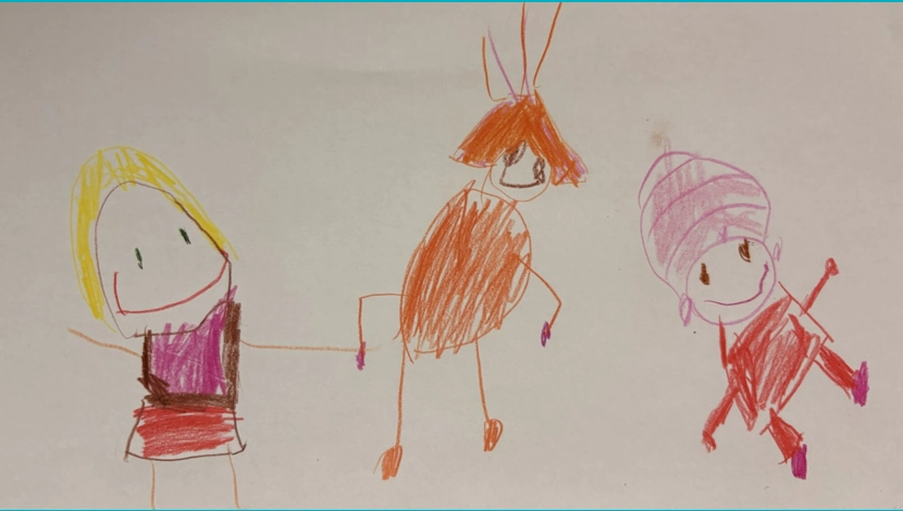 Настя, 4 - Я, Симка и мама