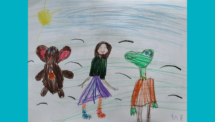 Ульяна, 5 - С Чебурашкой