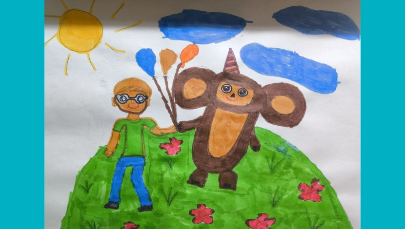 Матвей, 5 - Я и Чебурашка